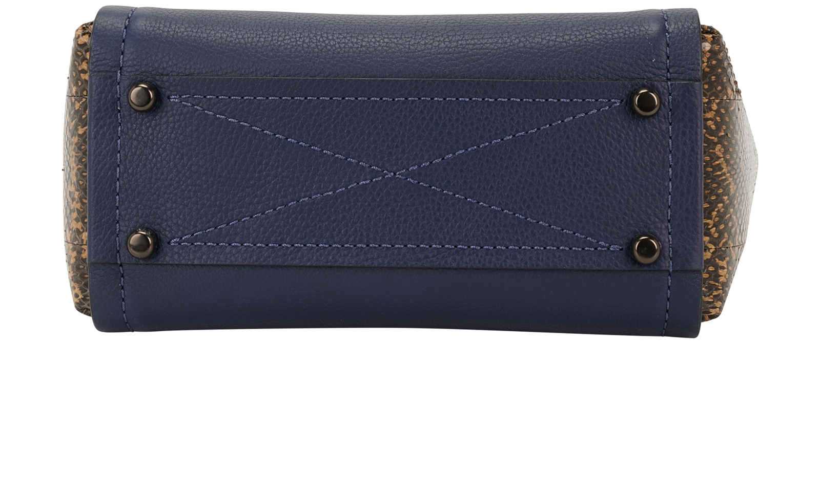 Troupe Tote, &pound;210, Handbags, Blue/Brown, Leather/Snake, Top view